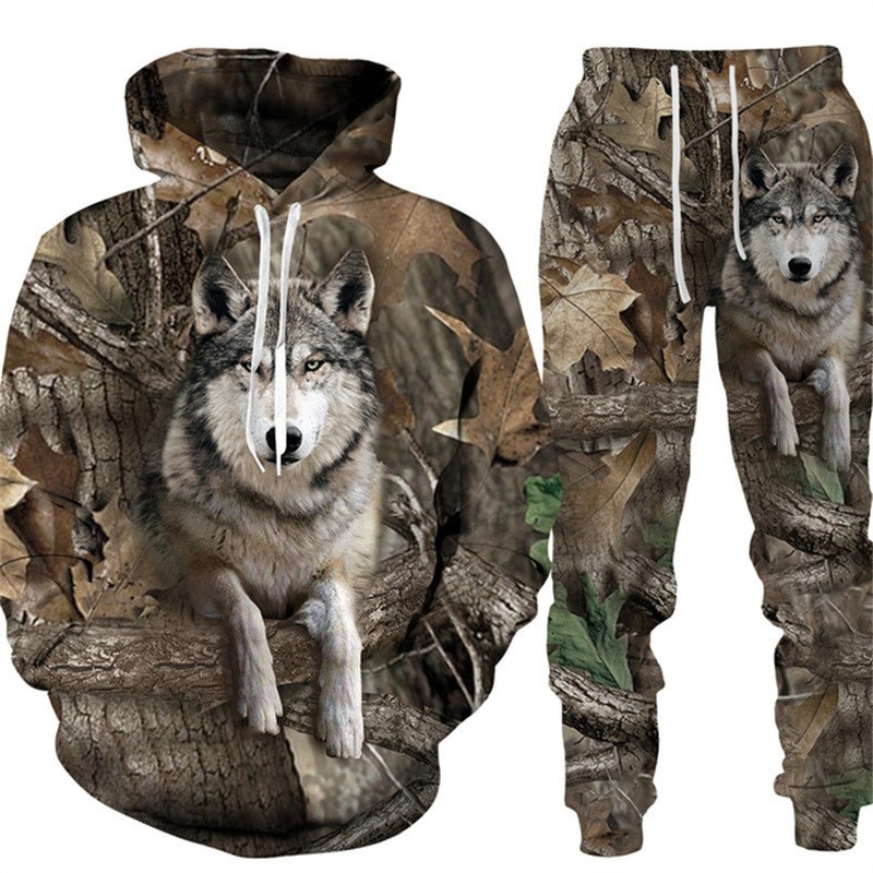 Outdoor Hunting Outfit - Erkek Kamuflaj Av Hayvanı Eşofman Takımı