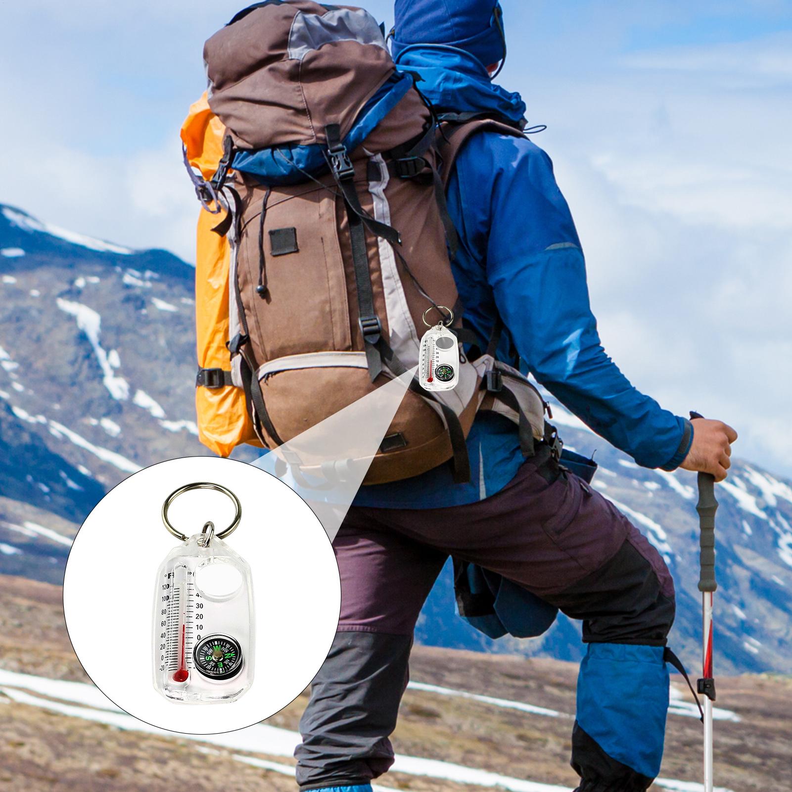 Hunting Outdoor Thermometer - Taşınabilir Açık Hava Anahtarlık Pusula Termometre
