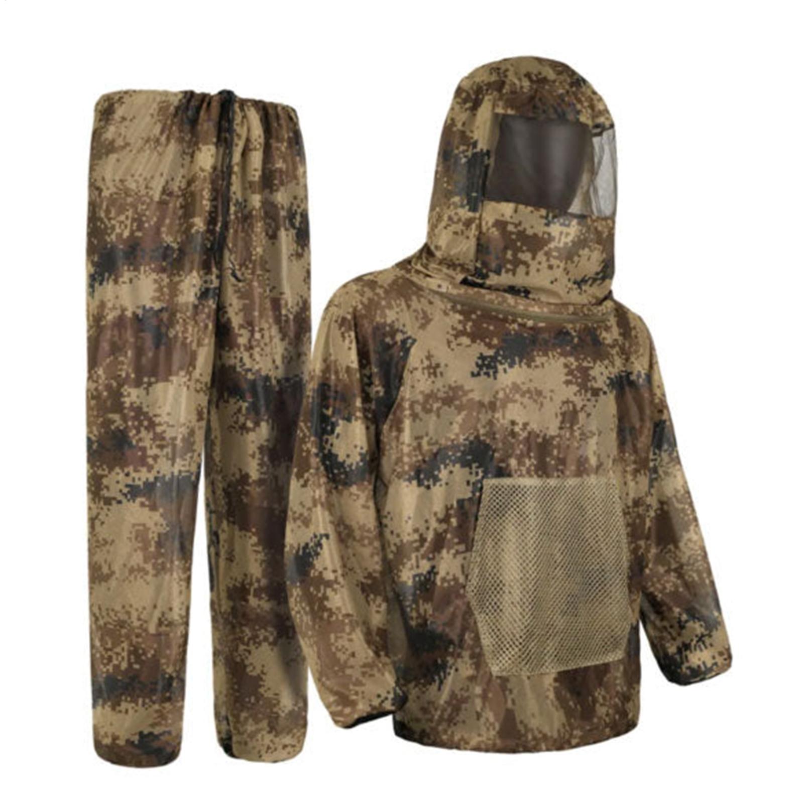 Outdoor Hunting Outfit - Erkekler için sinek geçirmez fileli kapüşonlu