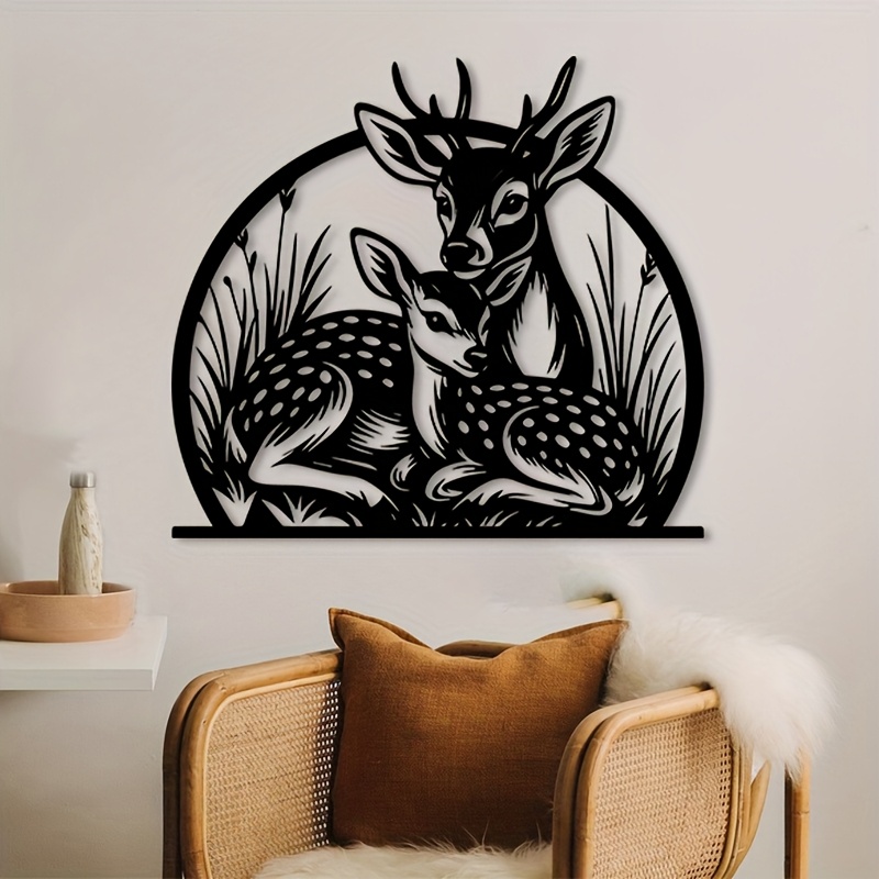 Outdoor Hunting Gifts - Rustik Demir Geyik Duvar Sanatı 3D