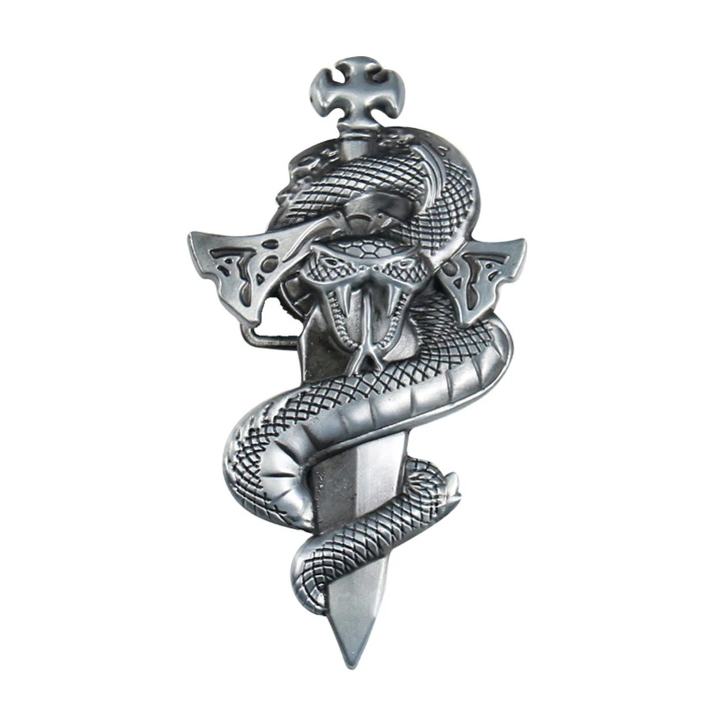Outdoor Hunting Outfit - Yılan Totem Bıçak Kılıç Kemer Tokası