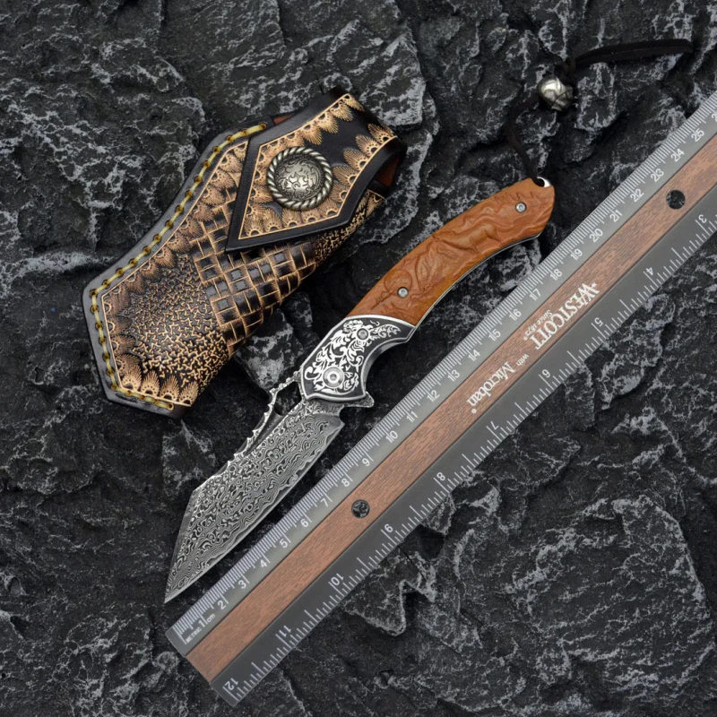 Şam çeliği katlanır bıçak VG10 - Outdoor Hunting Gifts incelemesi ve fiyatı
