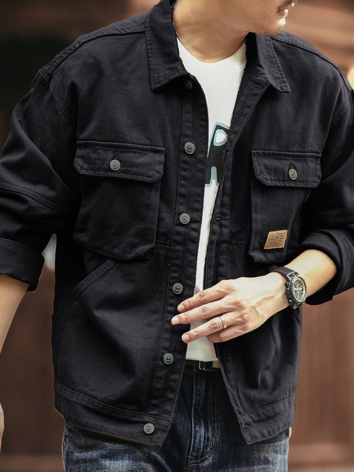 Retro Amerikan Denim Ceket Erk - Outdoor Hunting Outfit incelemesi ve fiyatı