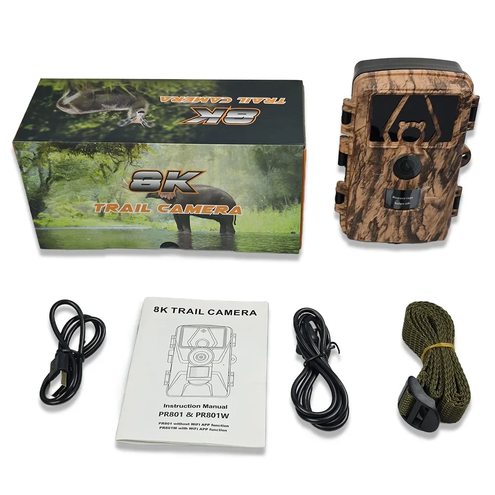 PR801W WIFI 8K 60MP Dijital İz - Outdoor Hunting Camera Wifi incelemesi ve fiyatı