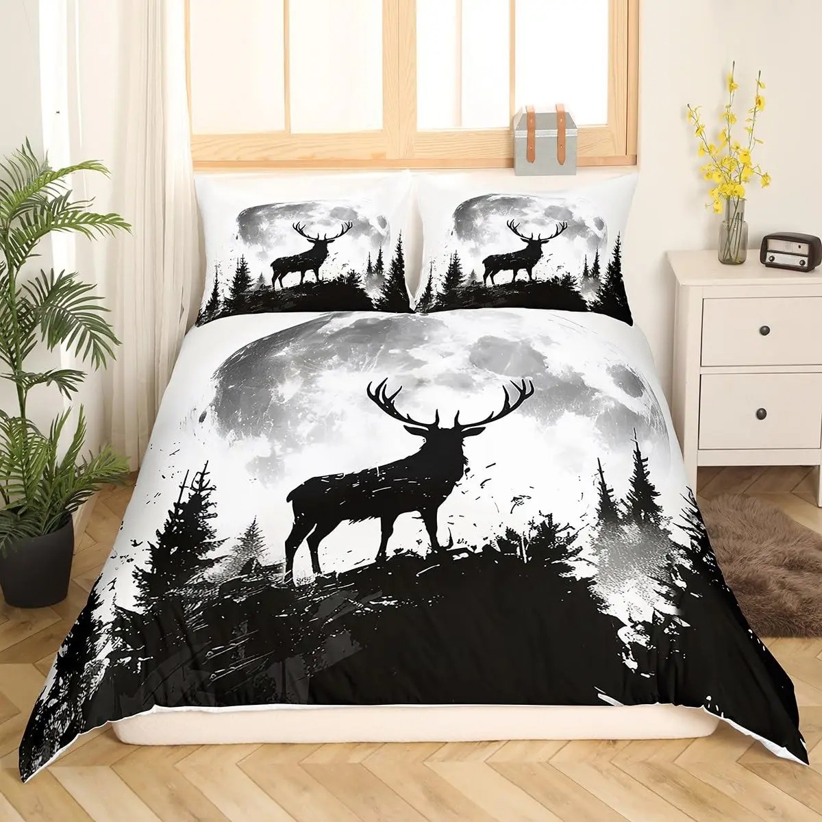 Geyik Elk Nevresim Takımı King - Hunting And Camping In Forest incelemesi ve fiyatı