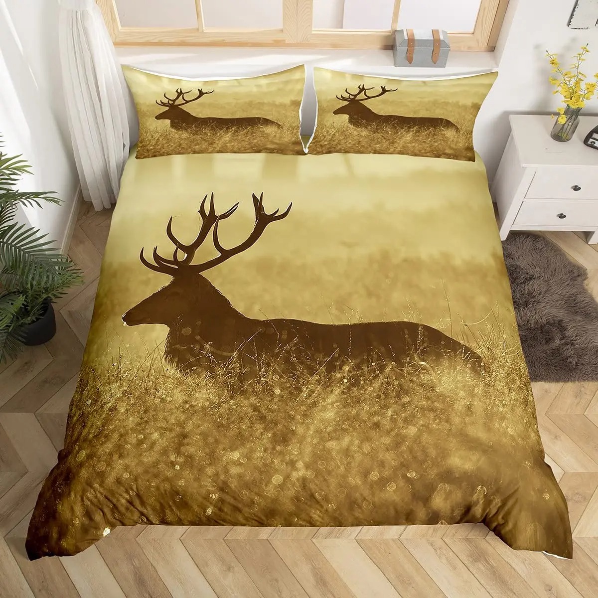 Geyik Elk Nevresim Takımı King - Hunting And Camping In Forest incelemesi ve fiyatı